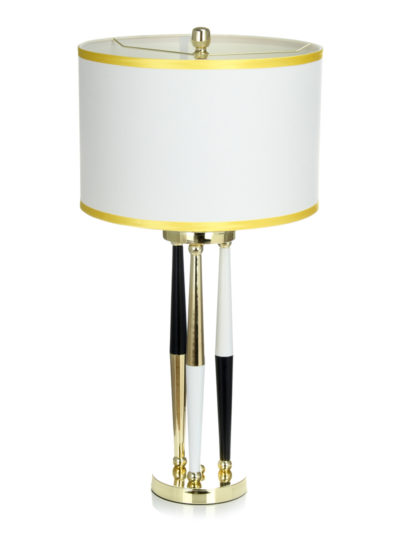 Tisch- / Stehlampe Paralla 110 Weiß / Schwarz / Gold