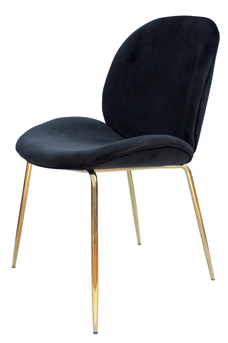 Stuhl Charlize 110 2er-Set Schwarz / Messing | SILAGORA - Shop für