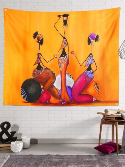 Wandtuch / Tapesserie – Afrika abstrakt mit 3 Frauen